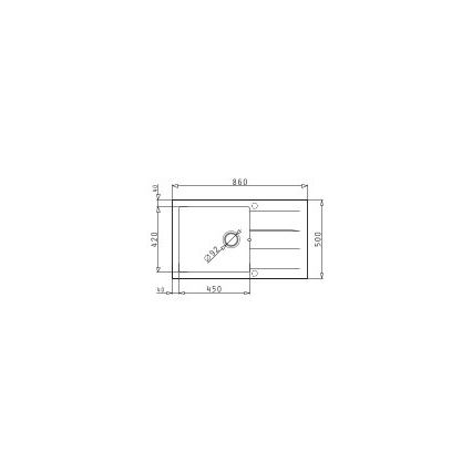 Pyramis 70107311 - Lavello della cucina ATHLOS 86x50 cm granito/beige