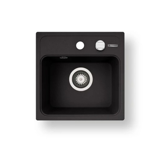 Pyramis 70168201 - Lavello da cucina CAMEA MINI 40x40 cm granito/nero