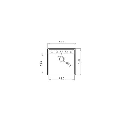 Pyramis 70168301 - Lavello da cucina CAMEA 50x53 cm granito/nero