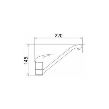 Pyramis 90915301 - Rubinetto per lavello ASALIA cromo