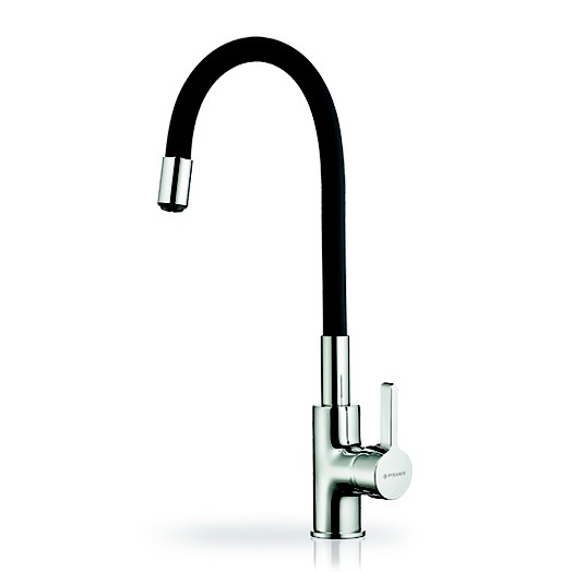 Pyramis 90919638 - Rubinetto per lavello con braccio flessible FLESSI nero
