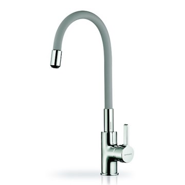 Pyramis 90938001 - Rubinetto per lavello con braccio flessible FLESSI grigio
