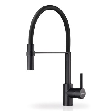 Pyramis 90939901 - Rubinetto per lavello con braccio flessible SERINA nero opaco