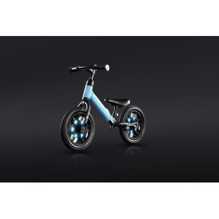 QPlay - Bici a spinta con LED lampade su ruote SPARK blu