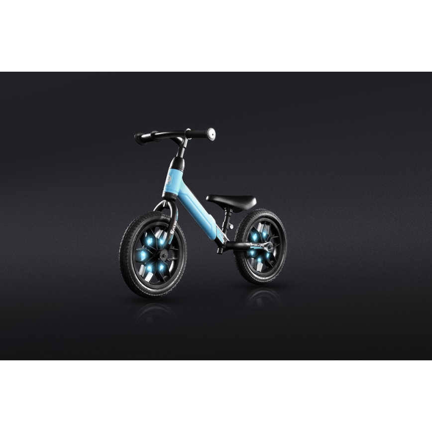 QPlay - Bici a spinta con LED lampade su ruote SPARK blu