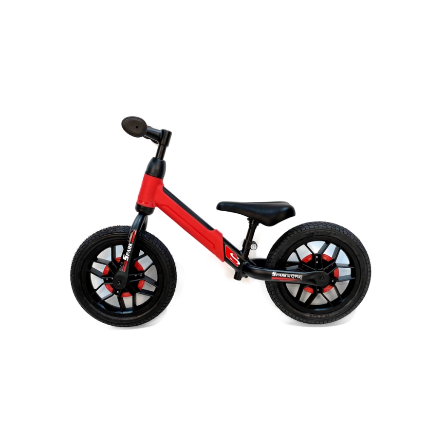QPlay - Bici a spinta con LED lampade su ruote SPARK rosso