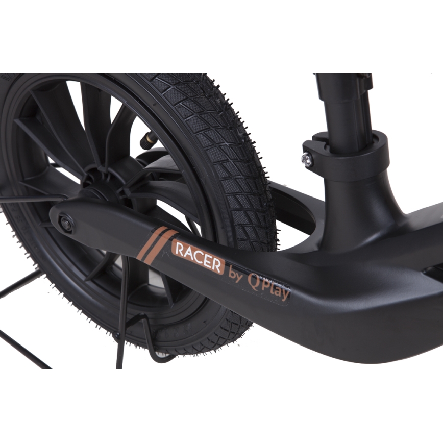 QPlay - Bici a spinta RACER AIR nero/marrone