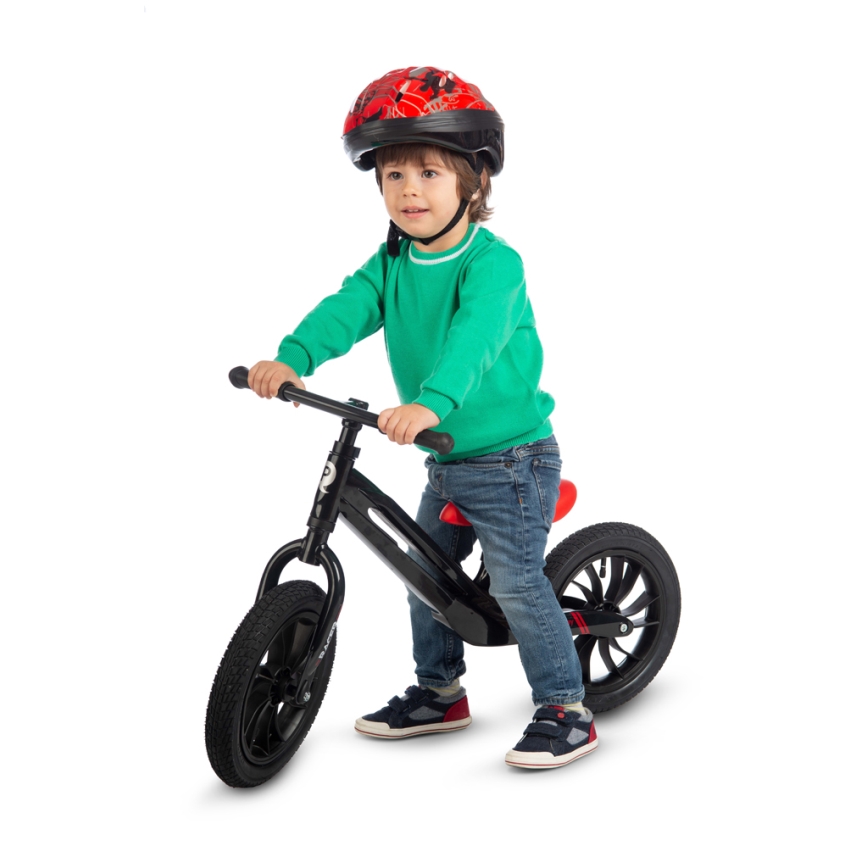 QPlay - Bici a spinta RACER AIR nero/rosso