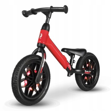 QPlay - Bicicletta senza pedali con luci LED sulle ruote SPARK rossa