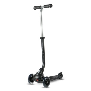 QPlay - Monopattino per bambini con ruote LED 5 in 1 SEMA PRO nero