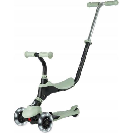 QPlay - Monopattino per bambini con ruote LED 5 in 1 SEMA PRO verde