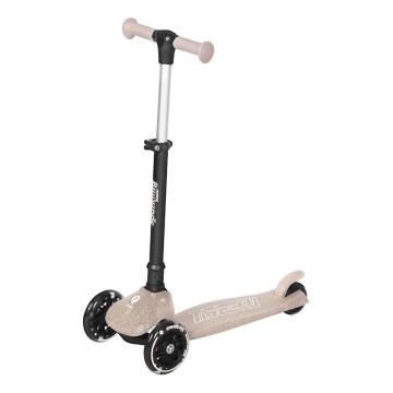 QPlay - Monopattino per bambini con ruote LED SPARKLING beige
