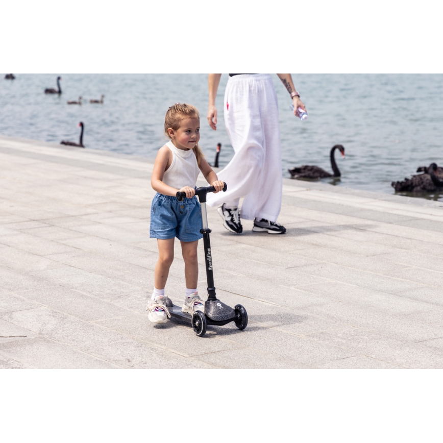 QPlay - Monopattino per bambini con ruote LED SPARKLING beige