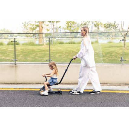 QPlay - Monopattino per bambini SEMA EVO 5 in 1 con ruote LED, rosa