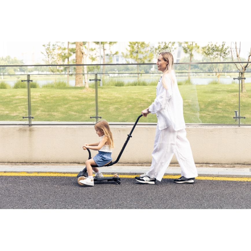 QPlay - Monopattino per bambini SEMA EVO 5 in 1 con ruote LED, rosa