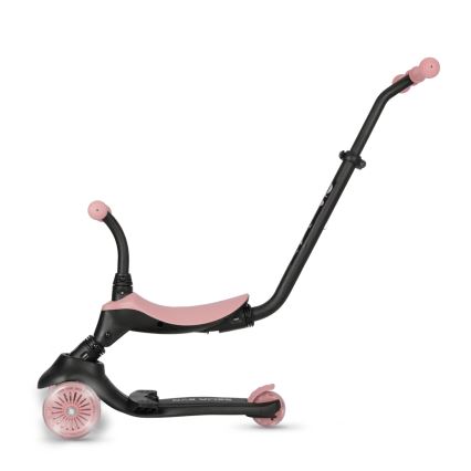 QPlay - Monopattino per bambini SEMA EVO 5 in 1 con ruote LED, rosa