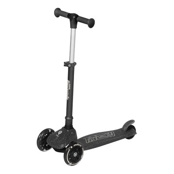 QPlay - Monopattino per bambini SPARKLING con ruote LED, nero