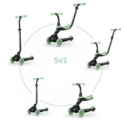 QPlay - Per bambini scooter 5in1 SEMA verde
