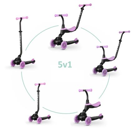 QPlay - Per bambini scooter 5in1 SEMA viola