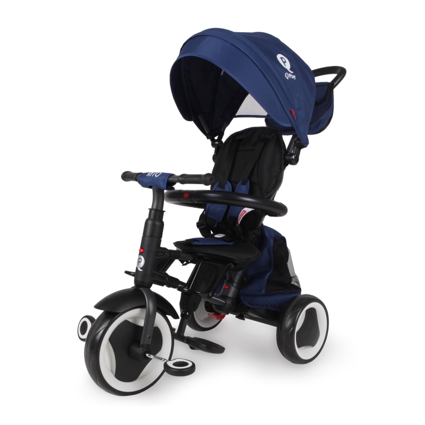 QPlay - Triciclo 3 in 1 per bambini RITO EVA PLUS blu