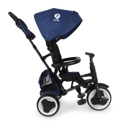QPlay - Triciclo 3 in 1 per bambini RITO EVA PLUS blu