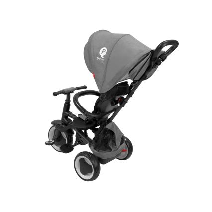 QPlay - Triciclo 3 in 1 per bambini RITO EVA PLUS grigio