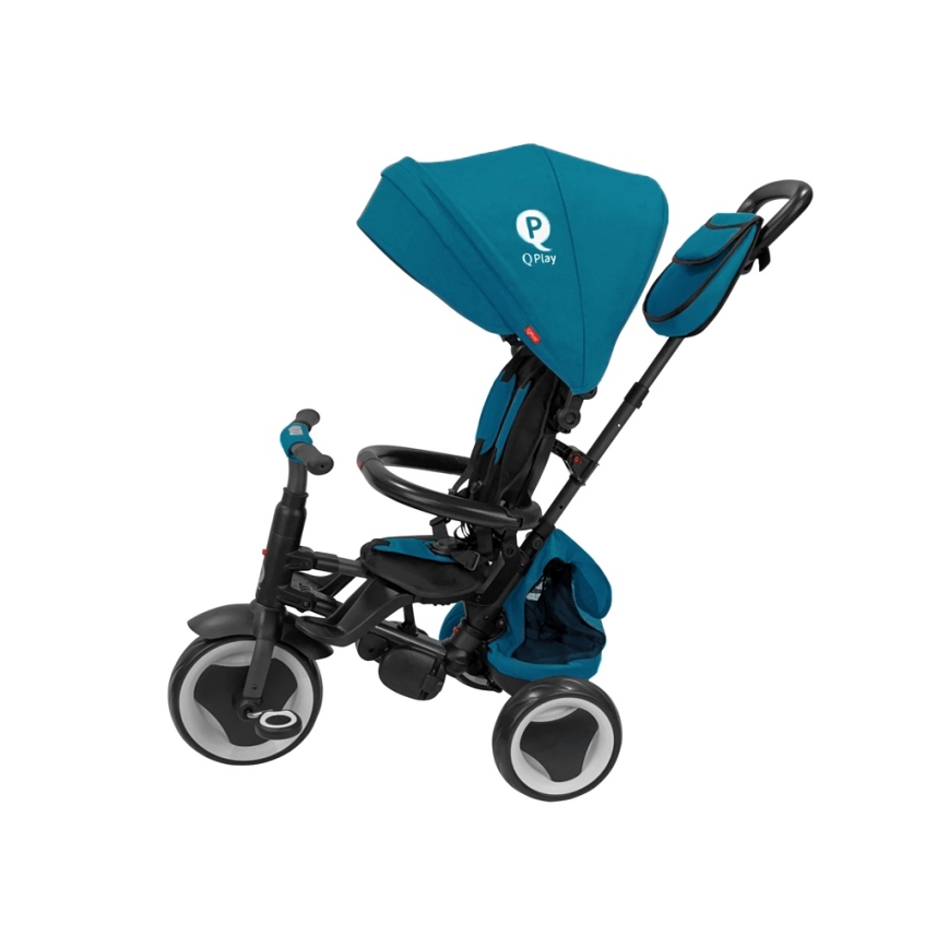 QPlay - Triciclo 3 in 1 per bambini RITO EVA PLUS turchese