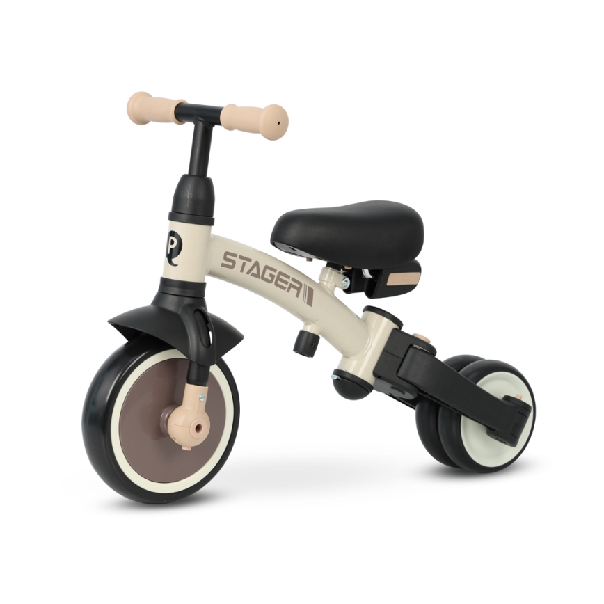 QPlay - Triciclo 3 in 1 per bambini STAGER beige
