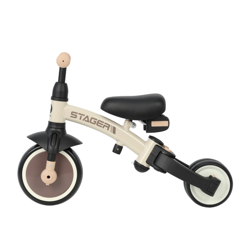 QPlay - Triciclo 3 in 1 per bambini STAGER beige