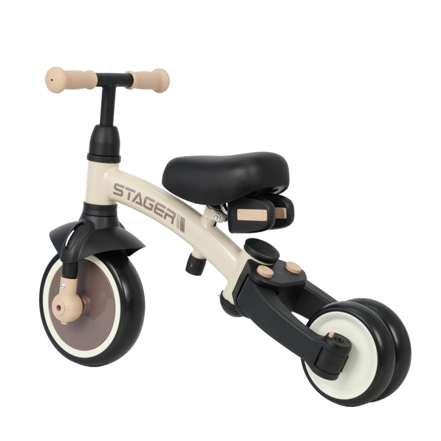 QPlay - Triciclo 3 in 1 per bambini STAGER beige