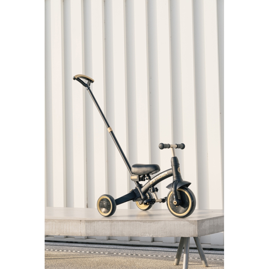 QPlay - Triciclo 3 in 1 per bambini STAGER nero