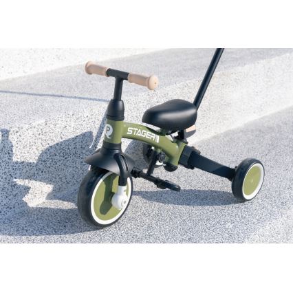 QPlay - Triciclo 3 in 1 per bambini STAGER verde