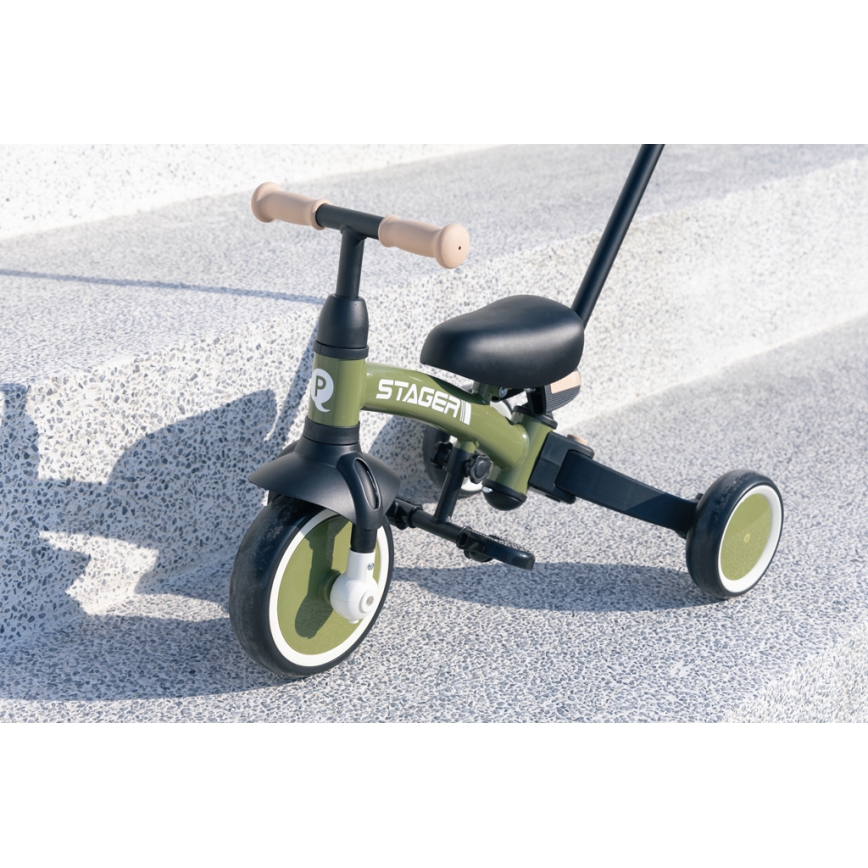 QPlay - Triciclo 3 in 1 per bambini STAGER verde