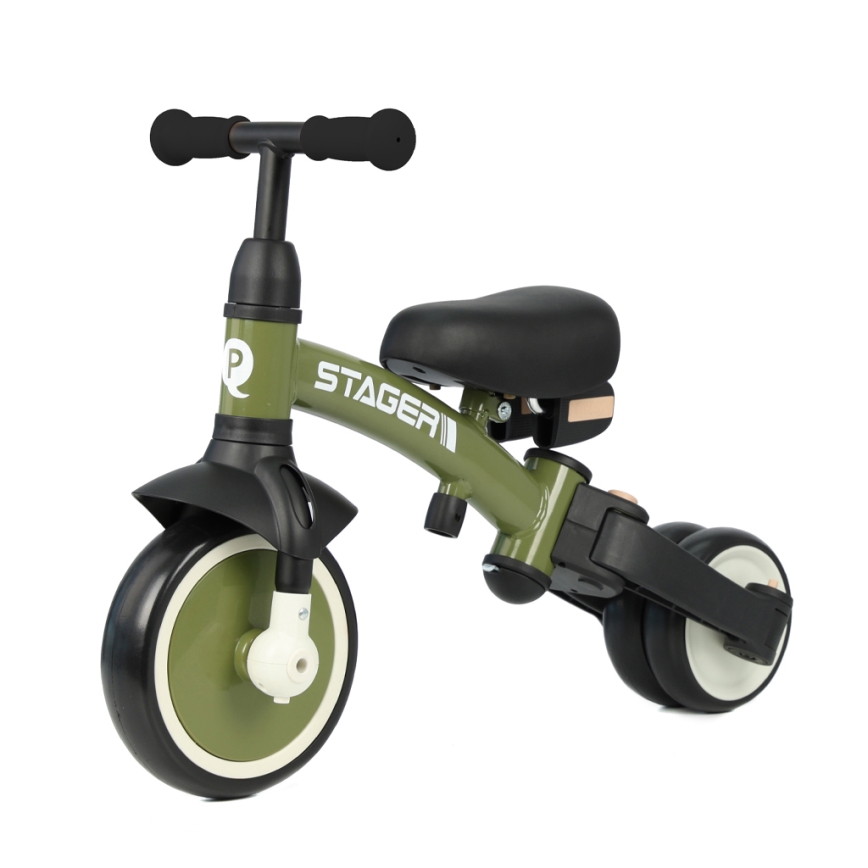 QPlay - Triciclo 3 in 1 per bambini STAGER verde