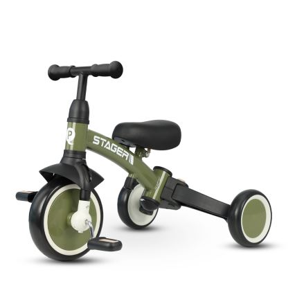 QPlay - Triciclo 3 in 1 per bambini STAGER verde