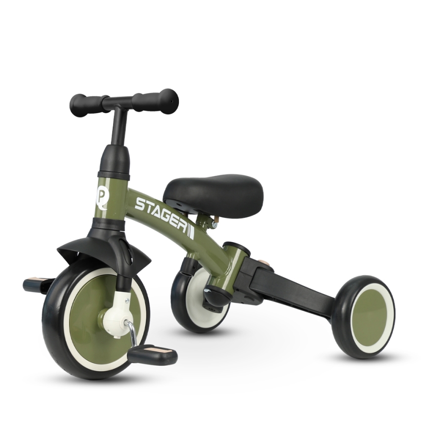 QPlay - Triciclo 3 in 1 per bambini STAGER verde