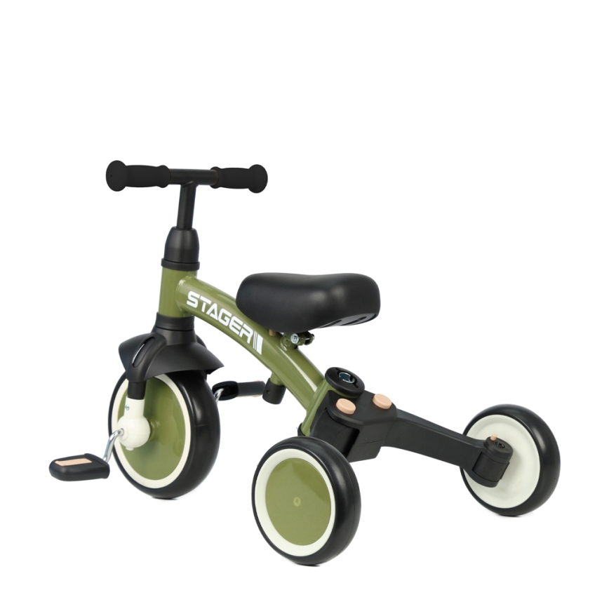 QPlay - Triciclo 3 in 1 per bambini STAGER verde