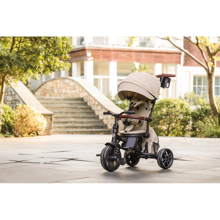 QPlay - Triciclo 8 in 1 COMFO MAX per bambini, beige
