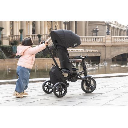 QPlay - Triciclo 8-in-1 COMFO MAX per bambini, nero