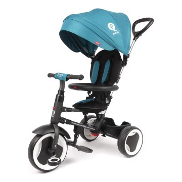 QPlay - Triciclo per bambini 3 in 1 RITO EVO turchese