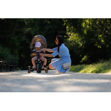 QPlay - Triciclo per bambini 3in1 RITO STAR grigio chiaro