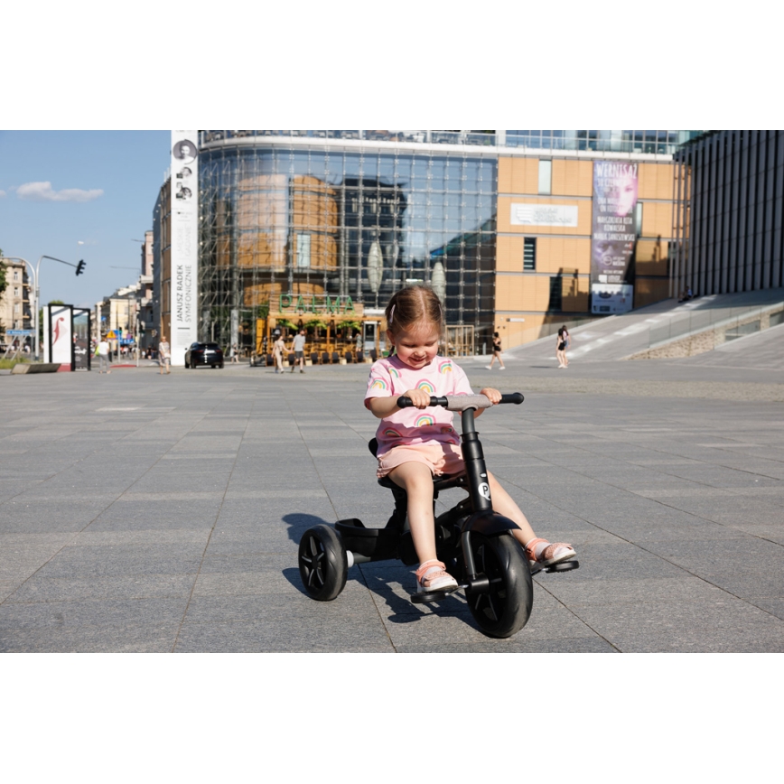 QPlay - Triciclo per bambini 3in1 RITO STAR grigio chiaro