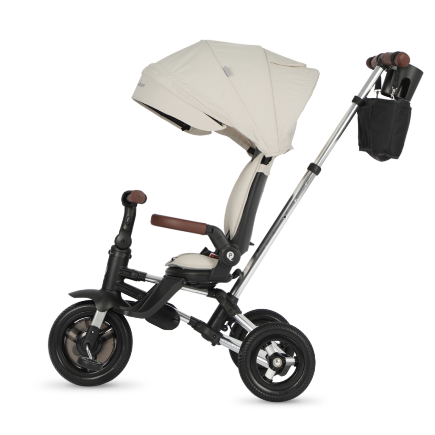 QPlay - Triciclo per bambini 5 in 1 NOVA DELUXE beige