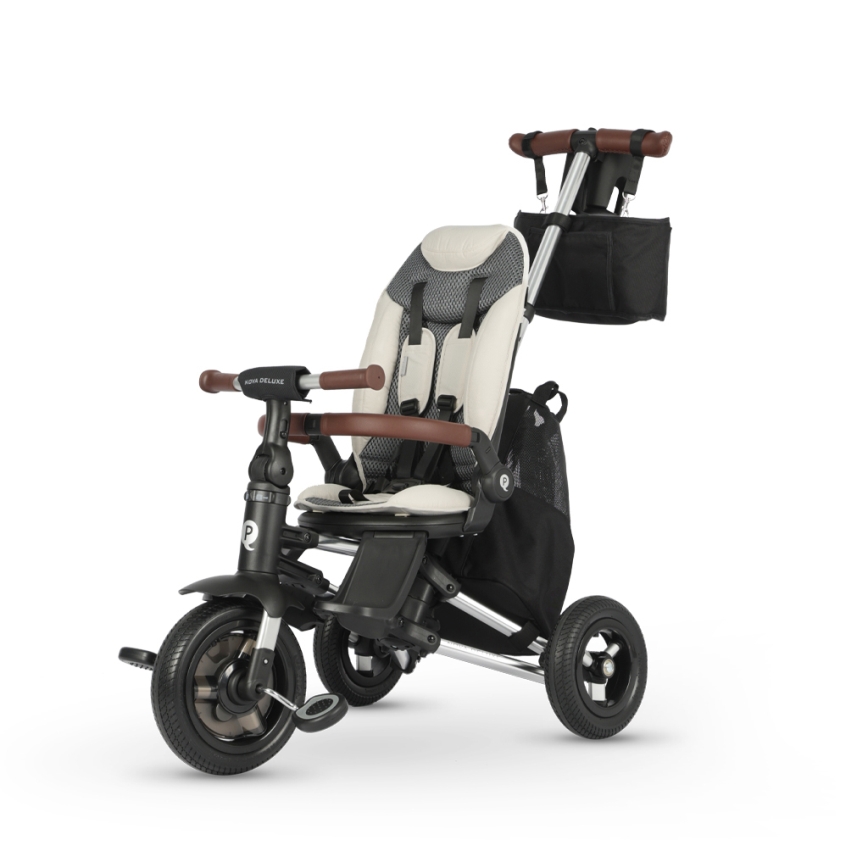 QPlay - Triciclo per bambini 5 in 1 NOVA DELUXE beige