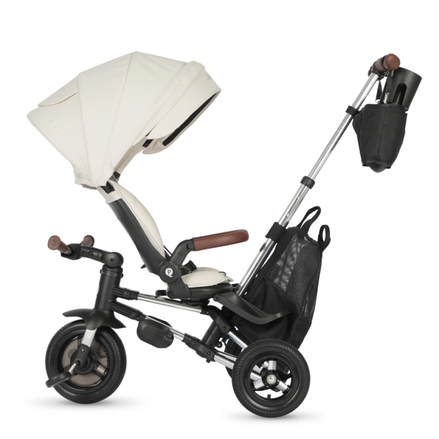 QPlay - Triciclo per bambini 5 in 1 NOVA DELUXE beige