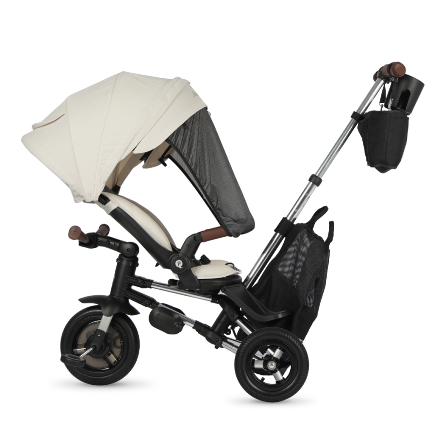 QPlay - Triciclo per bambini 5 in 1 NOVA DELUXE beige