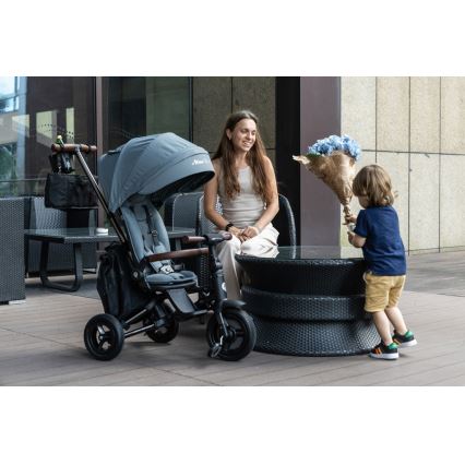 QPlay - Triciclo per bambini 5 in 1 NOVA DELUXE nero