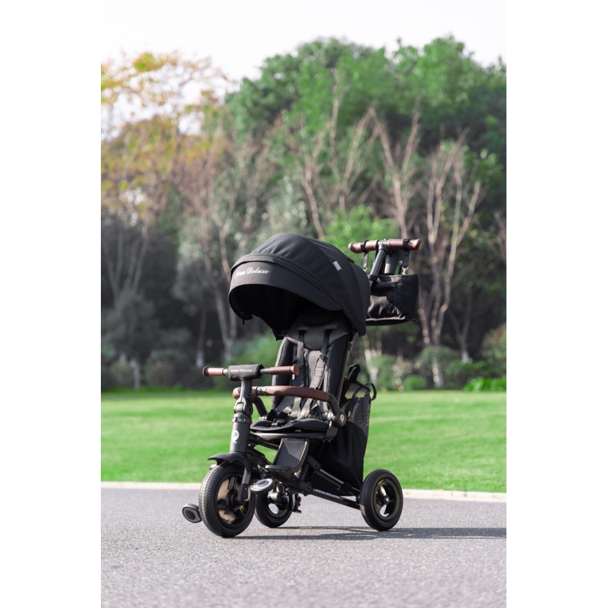QPlay - Triciclo per bambini 5 in 1 NOVA DELUXE nero