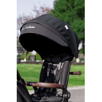 QPlay - Triciclo per bambini 5 in 1 NOVA DELUXE nero