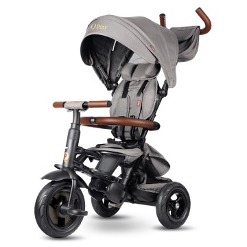 QPlay - Triciclo per bambini 6 in 1 RITO DELUXE grigio